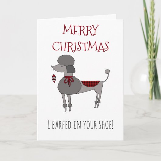 Prettig kerstfeest van de hond feestdagen kaart (Voorkant)