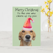 Prettig Kerstfeest Van De Hond Grappige Humor Kaart (Gele Bloem)