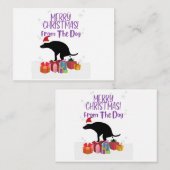 Prettig kerstfeest van de hond notitiekaartje (Voorkant / Achterkant)