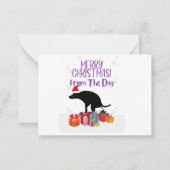 Prettig kerstfeest van de hond notitiekaartje (Achterkant)