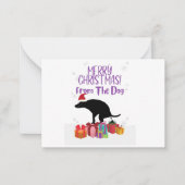 Prettig kerstfeest van de hond notitiekaartje (Voorkant)