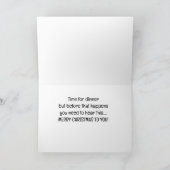 "PRETTIG KERSTFEEST" VAN DE HUNGRIGE Eekhoorn  Feestdagen Kaart (Binnen)