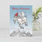 Prettig kerstfeest van de Kerstgeit Feestdagenkaart (Staand voorkant)