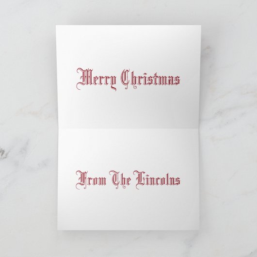 Prettig kerstfeest van de kerstgroet van de Lincol Feestdagen Kaart (Binnen)