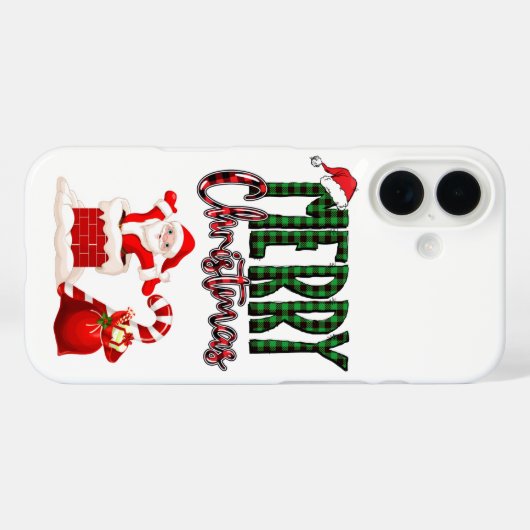 Prettig kerstfeest van de Kerstman - Apple iPhone Case-Mate iPhone Case (Achterkant (horizontaal))