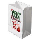 Prettig kerstfeest van de Kerstman - Cadeautas (Voorkant Gekanteld)