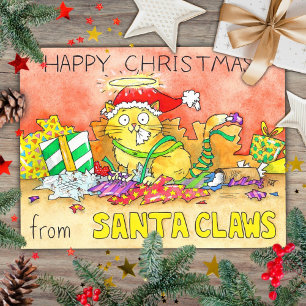 Prettig kerstfeest van de Kerstman Claws Briefkaart