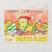 Prettig kerstfeest van de Kerstman Claws Briefkaart (Voorkant)