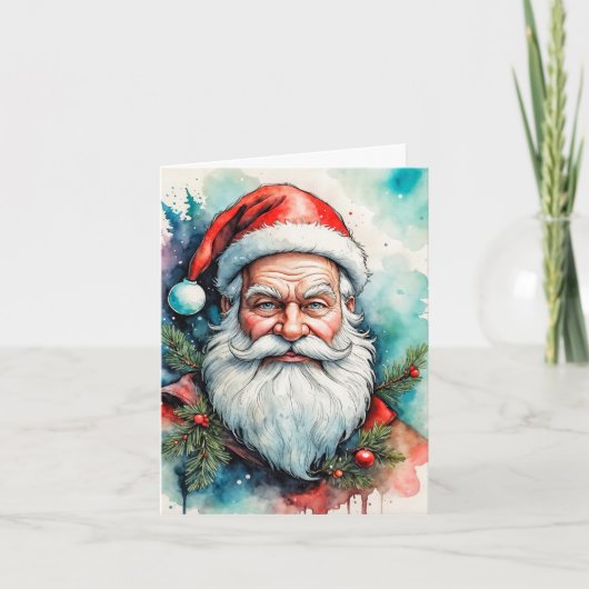 Prettig kerstfeest van de Kerstman Feestdagen Kaart (Voorkant)