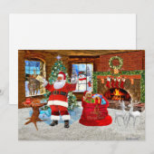 Prettig kerstfeest van de Kerstman Feestdagenkaart (Voorkant / Achterkant)