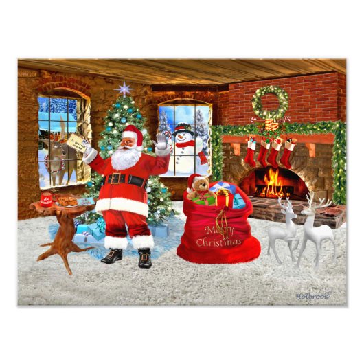 Prettig kerstfeest van de Kerstman Foto Afdruk (Voorkant)