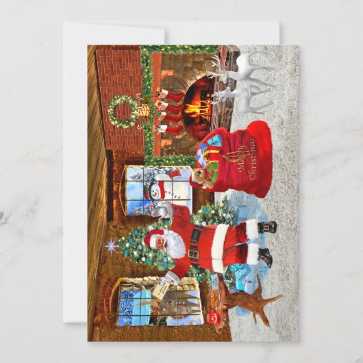 Prettig kerstfeest van de Kerstman Kaart (Voorkant)