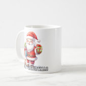 Prettig kerstfeest van de Kerstman Koffiemok (Voorkant links)