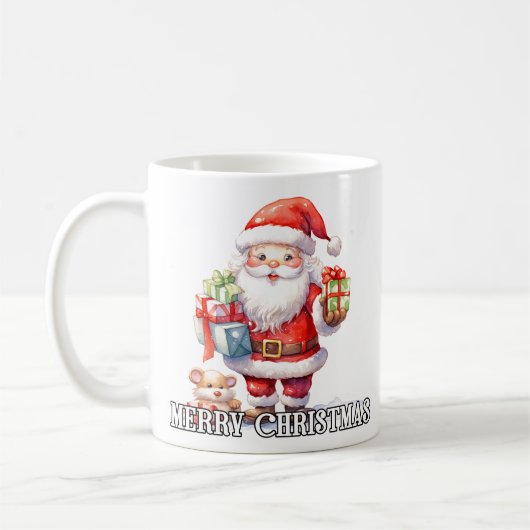 Prettig kerstfeest van de Kerstman Koffiemok (Links)