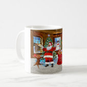 Prettig kerstfeest van de Kerstman Koffiemok (Voorkant links)
