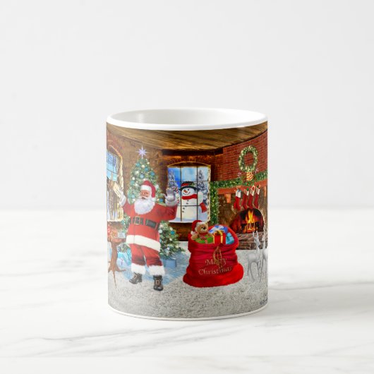Prettig kerstfeest van de Kerstman Koffiemok (Center)