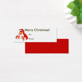 Prettig Kerstfeest van de Kerstman Mini Visitekaartjes