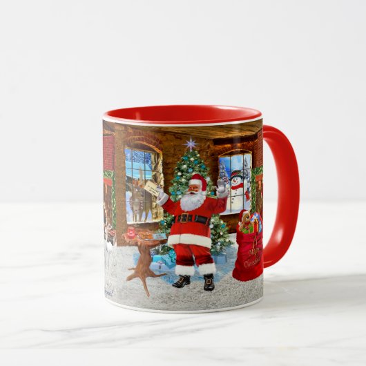 Prettig kerstfeest van de Kerstman Mok (Voorkant rechts)