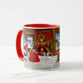 Prettig kerstfeest van de Kerstman Mok (Voorkant links)