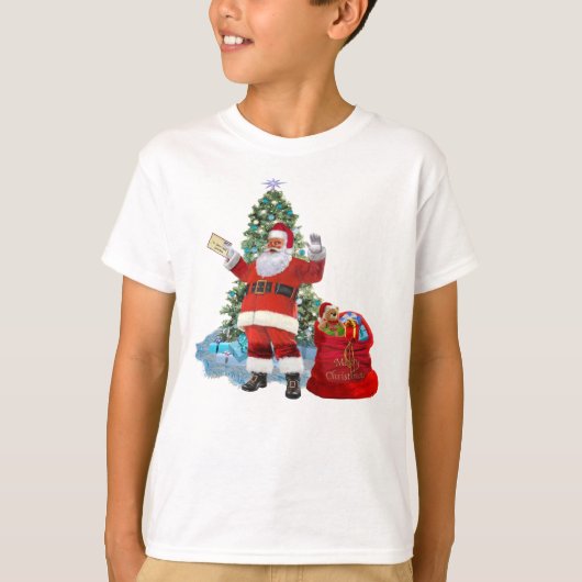 Prettig kerstfeest van de Kerstman T-shirt (Voorkant)