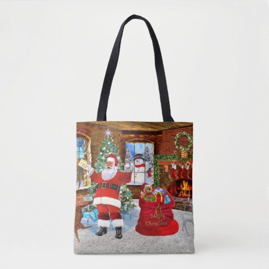 Prettig kerstfeest van de Kerstman Tote Bag (Voorkant)