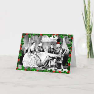 Prettig kerstfeest van de Lincolns kerstgroet Feestdagen Kaart