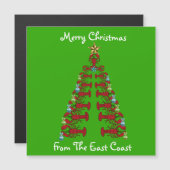 Prettig kerstfeest van de oostkust kreeft boom (Voorkant / Achterkant)