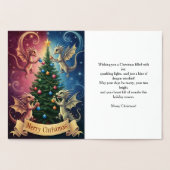 Prettig kerstfeest van de Ornament Draken Folie Kaarten (Binnen)