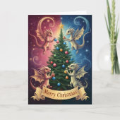 Prettig kerstfeest van de Ornament Draken Kaart (Voorkant)