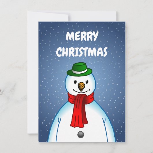 Prettig kerstfeest van De Sneeuwman Feestdagenkaart (Voorkant)