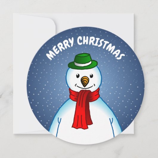 Prettig kerstfeest van De Sneeuwman Feestdagenkaart (Voorkant)