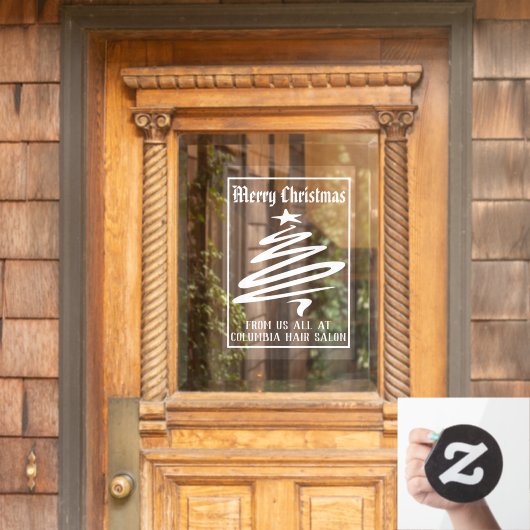 Prettig Kerstfeest van een Bedrijfsdecoratie Raamsticker (Huis Deur)