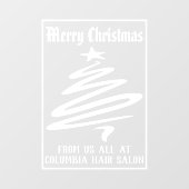 Prettig Kerstfeest van een Bedrijfsdecoratie Raamsticker (Vel)