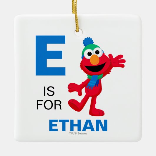 Prettig kerstfeest van Elmo Keramisch Ornament (Voorkant)
