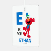 Prettig kerstfeest van Elmo Metalen Ornament (Voorkant links)