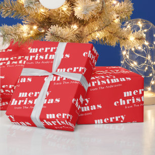 Prettig Kerstfeest Van Familie Cadeaupapier