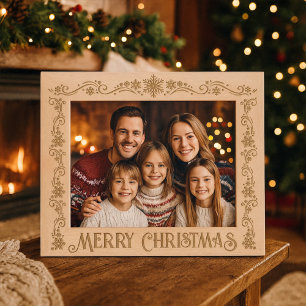 Prettig kerstfeest van familie, team, vrienden, ka gegraveerde lijstjes