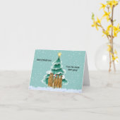 Prettig kerstfeest van Family Card Kaart (Gele Bloem)