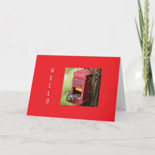 "PRETTIG KERSTFEEST" VAN HUNGRIGE Eekhoorn  Feestdagen Kaart (Voorkant)