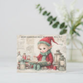 Prettig kerstfeest van je Noorderlicht elf | Schat Feestdagenkaart (Staand voorkant)