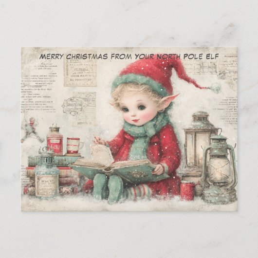 Prettig kerstfeest van je Noorderlicht elf | Schat Feestdagenkaart (Voorkant)