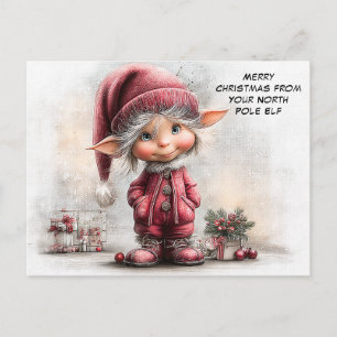 Prettig kerstfeest van je Noorderlicht Elf Schat Feestdagenkaart
