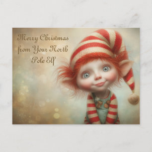 Prettig kerstfeest van je Noorderlicht elf Schat Feestdagenkaart