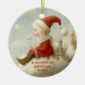 Prettig kerstfeest van je Noorderlicht Elf | Schat Keramisch Ornament (Voorkant)