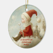 Prettig kerstfeest van je Noorderlicht Elf | Schat Keramisch Ornament (Links)