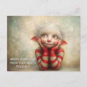 Prettig kerstfeest van je Noorderpool Elf   Schatt Feestdagenkaart