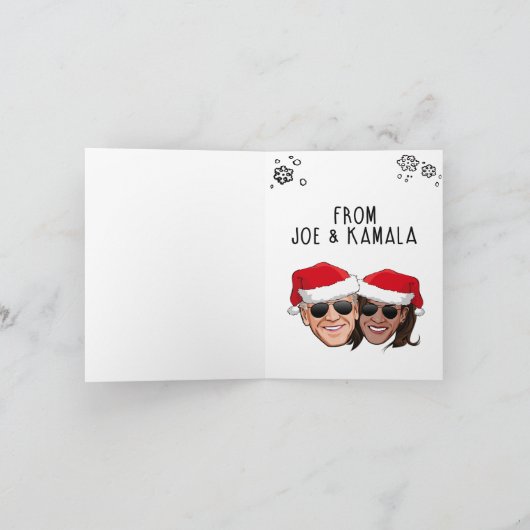 PRETTIG KERSTFEEST Van Joe & Kamala Kaart (Binnen)