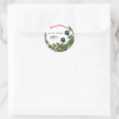 Prettig Kerstfeest van Kat Sticker Envelope Seal (Tas)