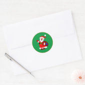 Prettig kerstfeest van Kerstman Klassieke ronde st Ronde Sticker (Envelop)