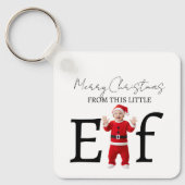Prettig kerstfeest van kleine Baby Elf Sleutelhanger (Voorkant)